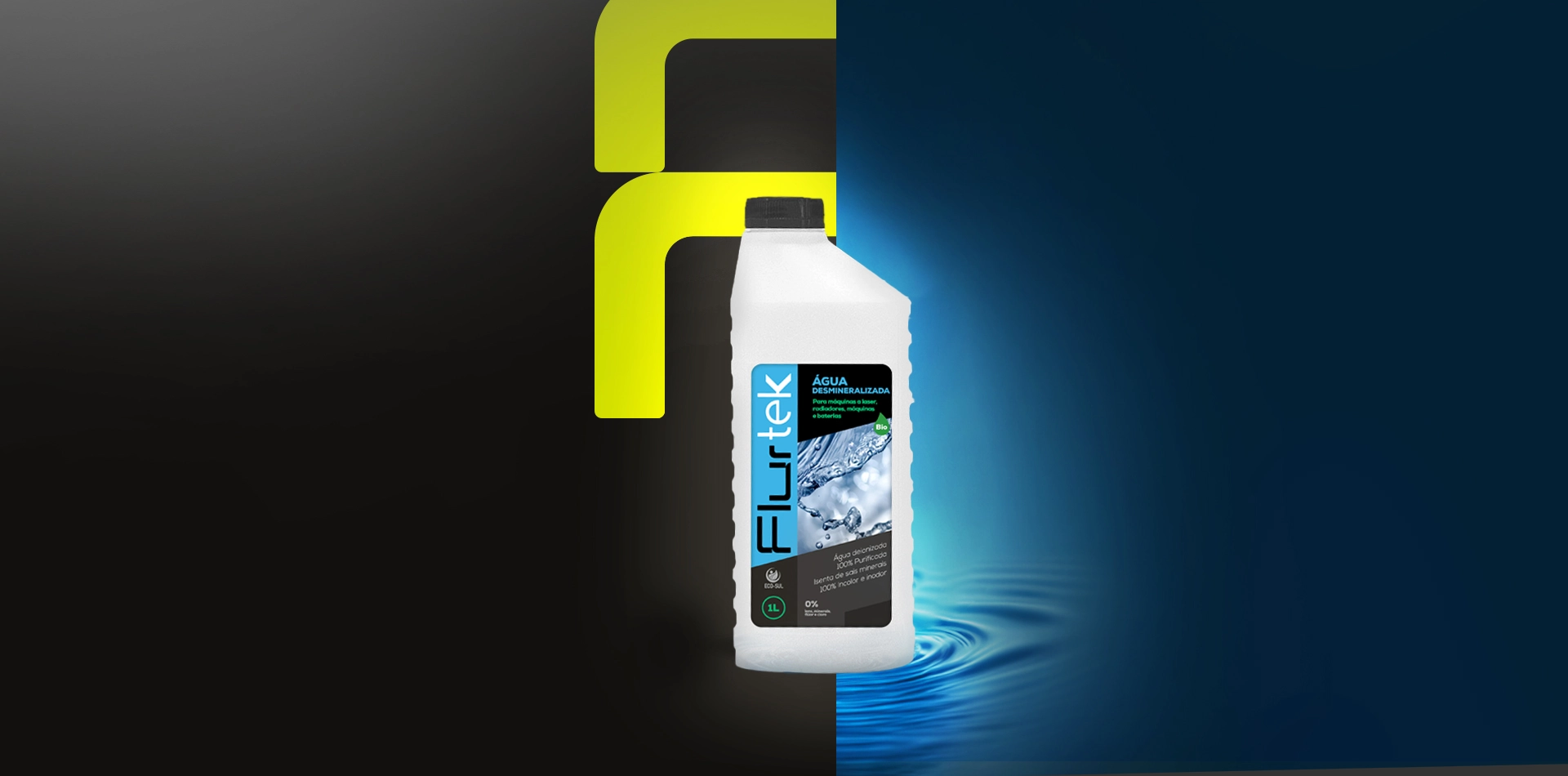 Banner Flurtek gua desmineralizada.